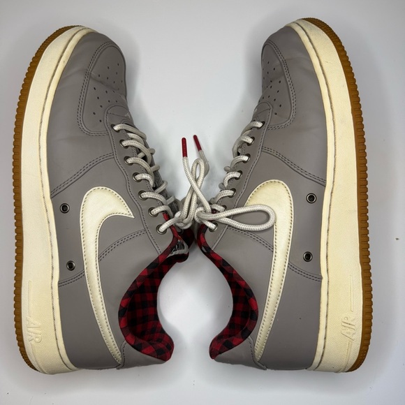 Nike Air Force 1 Low '07 LV8 Light Taupe with Buffalo Check Size Mens 12 - Picture 7 of 10